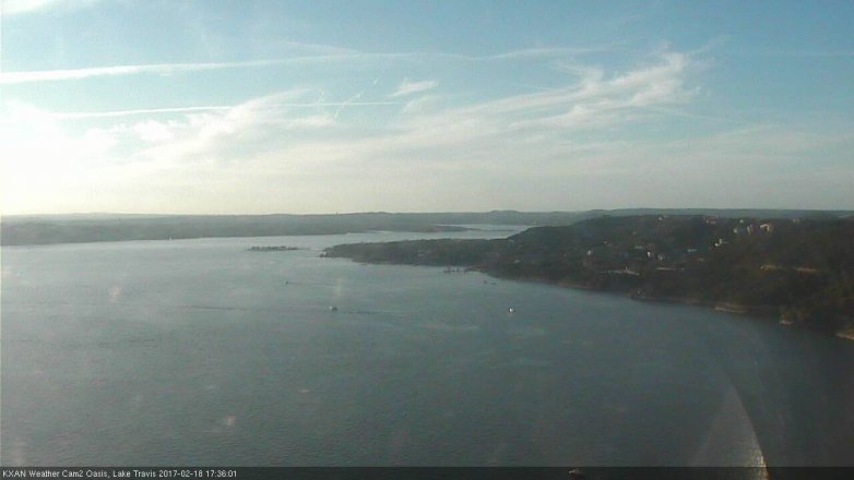Lake Travis webcam, February 18, 2017 4:55 PM CT