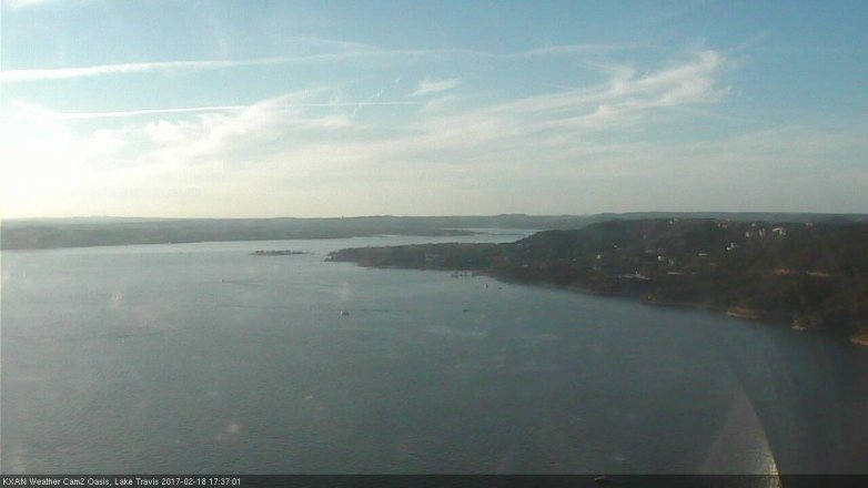 Lake Travis webcam, February 18, 2017 5:00 PM CT