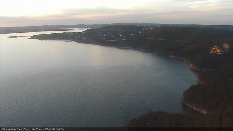 Lake Travis webcam, February 18, 2017 5:15 PM CT