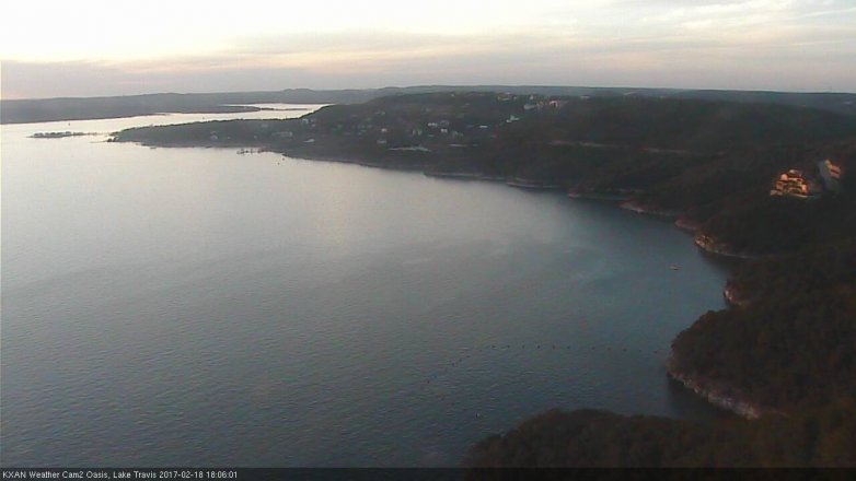 Lake Travis webcam, February 18, 2017 5:35 PM CT