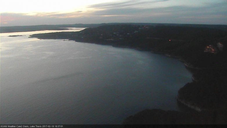 Lake Travis webcam, February 18, 2017 5:40 PM CT
