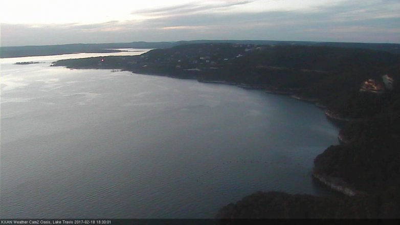 Lake Travis webcam, February 18, 2017 5:45 PM CT
