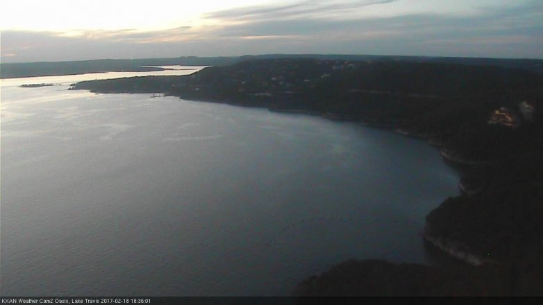 Lake Travis webcam, February 18, 2017 6:05 PM CT