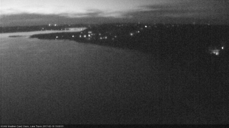 Lake Travis webcam, February 18, 2017 6:10 PM CT