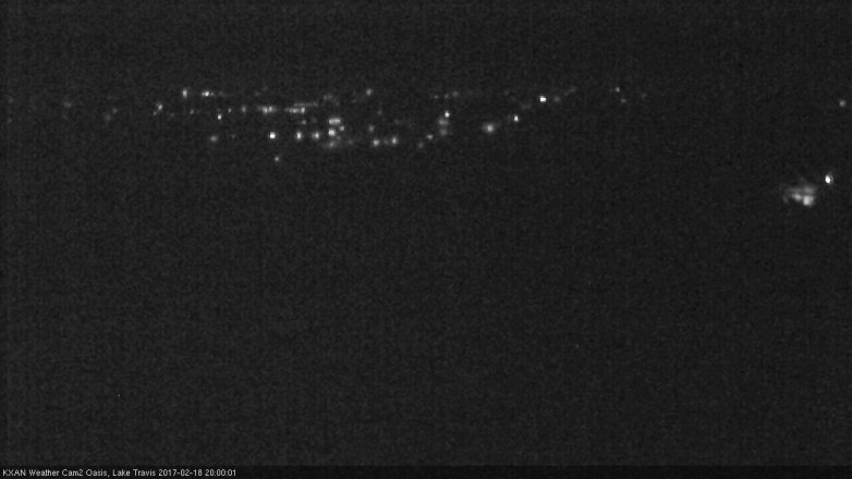 Lake Travis webcam, February 18, 2017 7:25 PM CT