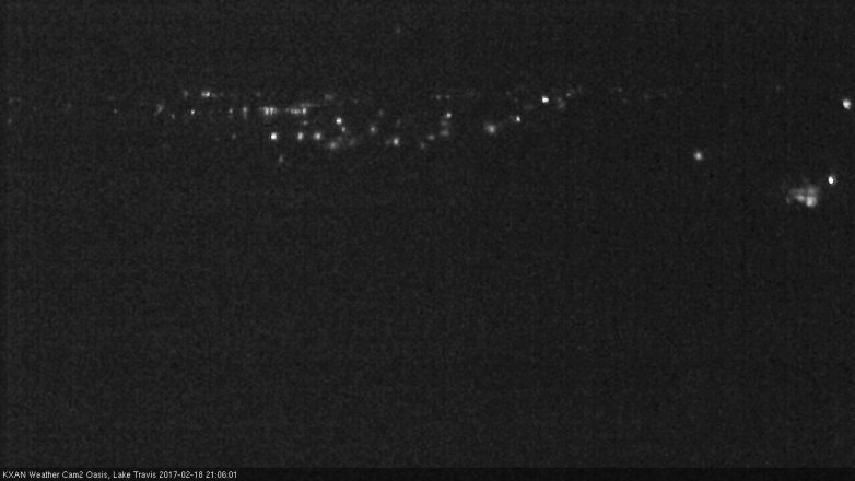 Lake Travis webcam, February 18, 2017 8:30 PM CT