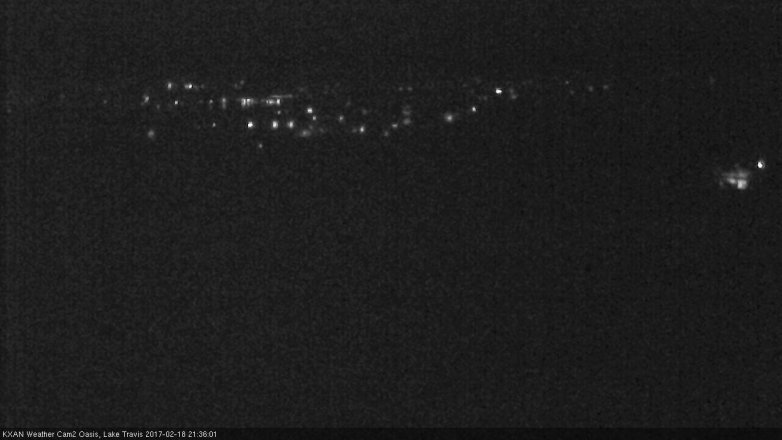 Lake Travis webcam, February 18, 2017 8:45 PM CT