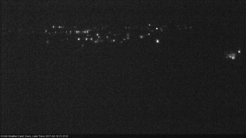 Lake Travis webcam, February 18, 2017 8:50 PM CT