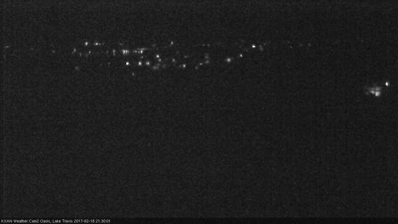 Lake Travis webcam, February 18, 2017 8:55 PM CT