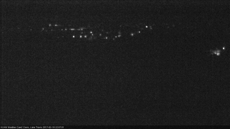 Lake Travis webcam, February 18, 2017 9:10 PM CT