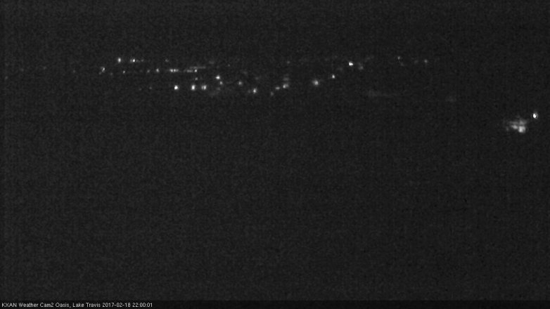 Lake Travis webcam, February 18, 2017 9:25 PM CT