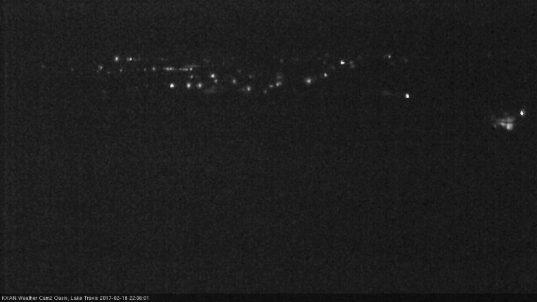 Lake Travis webcam, February 18, 2017 9:35 PM CT