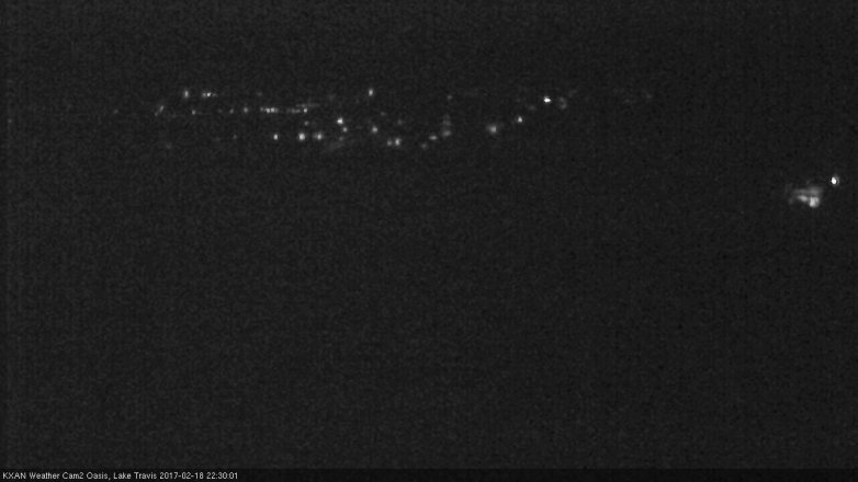 Lake Travis webcam, February 18, 2017 9:45 PM CT
