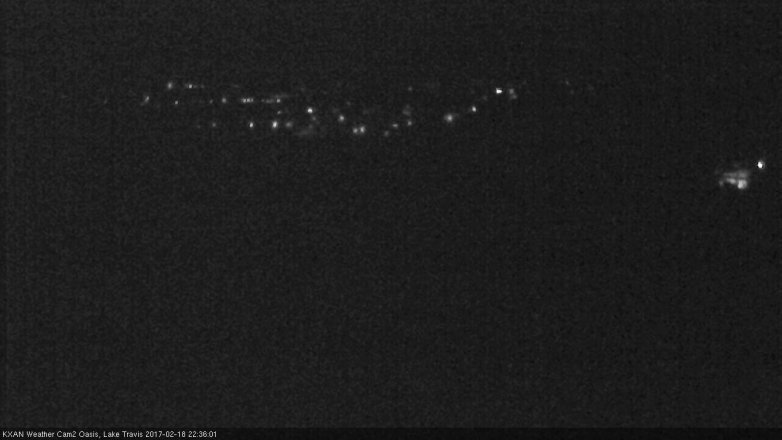 Lake Travis webcam, February 18, 2017 9:50 PM CT