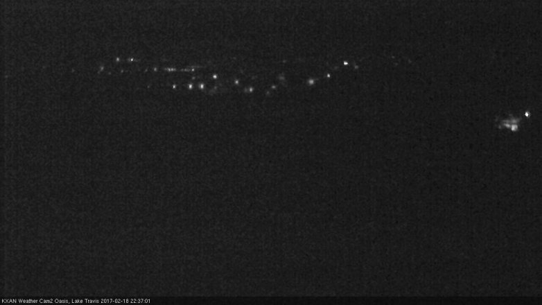 Lake Travis webcam, February 18, 2017 10:00 PM CT