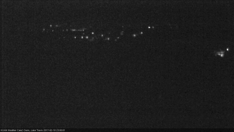 Lake Travis webcam, February 18, 2017 10:05 PM CT
