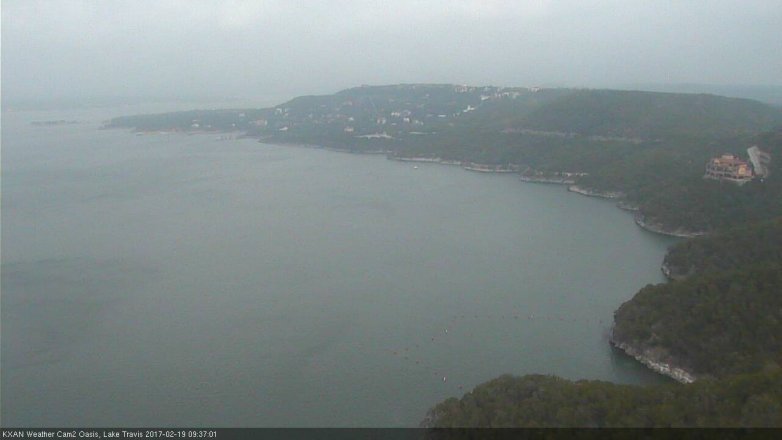 Lake Travis webcam, February 19, 2017 9:00 AM CT