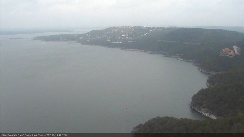 Lake Travis webcam, February 19, 2017 9:40 AM CT
