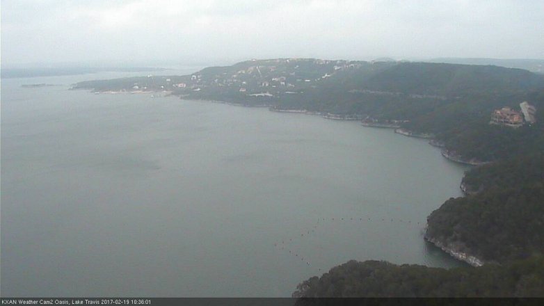 Lake Travis webcam, February 19, 2017 9:55 AM CT