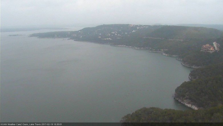 Lake Travis webcam, February 19, 2017 10:00 AM CT