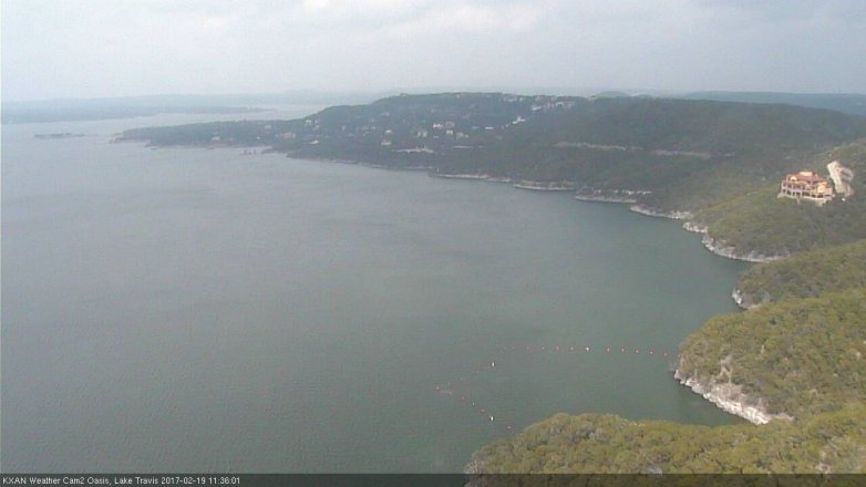 Lake Travis webcam, February 19, 2017 10:40 AM CT