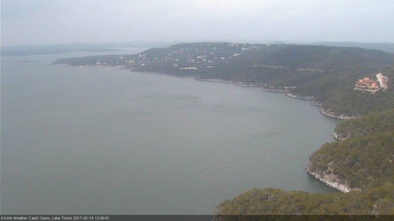 Lake Travis webcam, February 19, 2017 11:25 AM CT