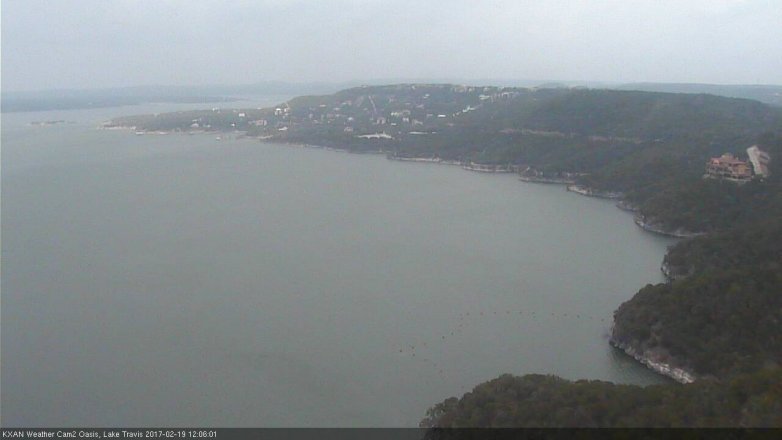 Lake Travis webcam, February 19, 2017 11:30 AM CT