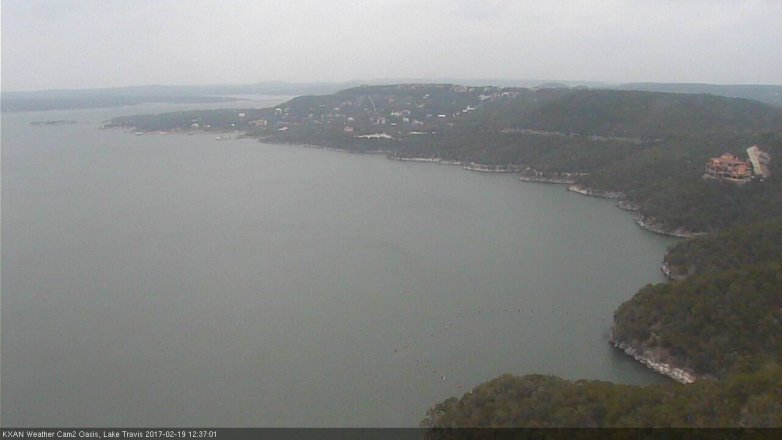 Lake Travis webcam, February 19, 2017 12:05 PM CT