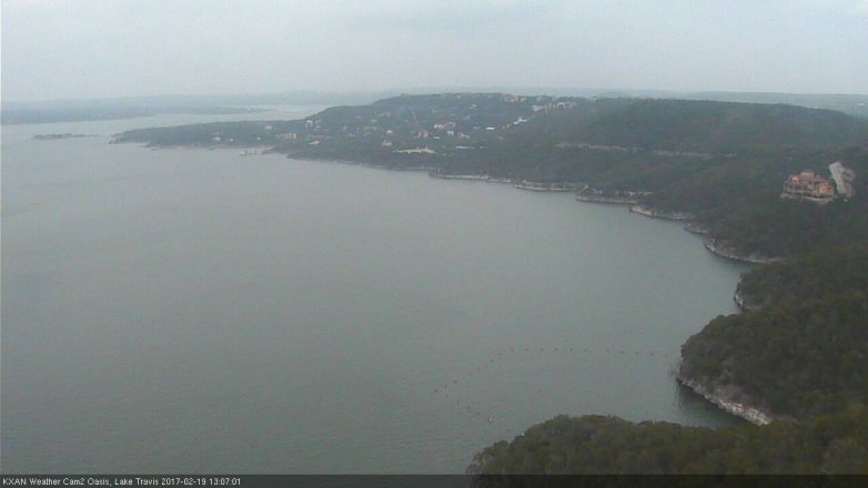 Lake Travis webcam, February 19, 2017 12:25 PM CT