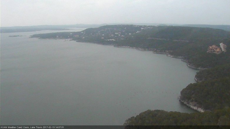 Lake Travis webcam, February 19, 2017 1:25 PM CT