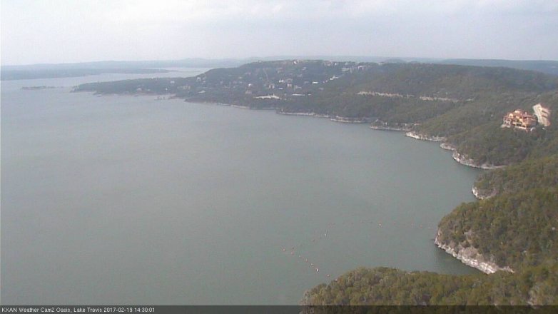 Lake Travis webcam, February 19, 2017 2:00 PM CT
