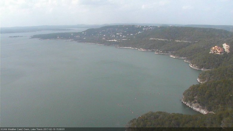 Lake Travis webcam, February 19, 2017 2:05 PM CT