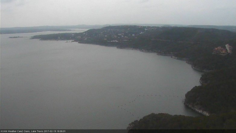 Lake Travis webcam, February 19, 2017 3:15 PM CT