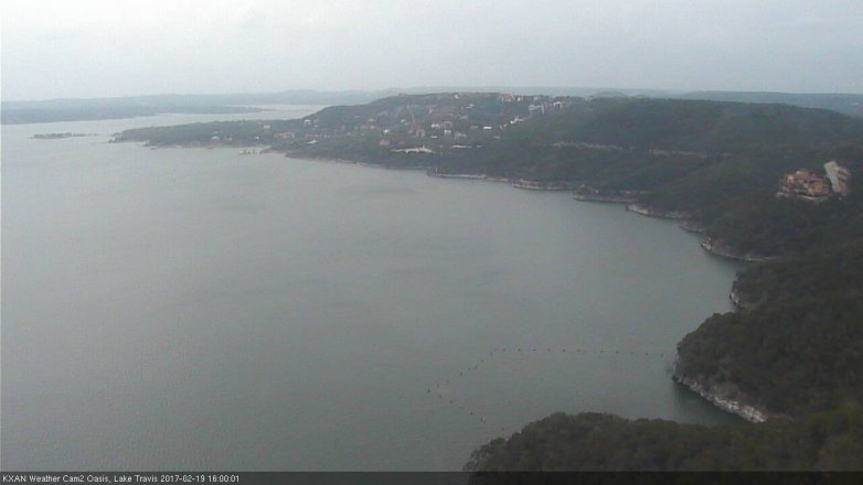 Lake Travis webcam, February 19, 2017 3:20 PM CT