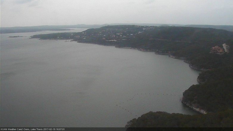 Lake Travis webcam, February 19, 2017 3:25 PM CT