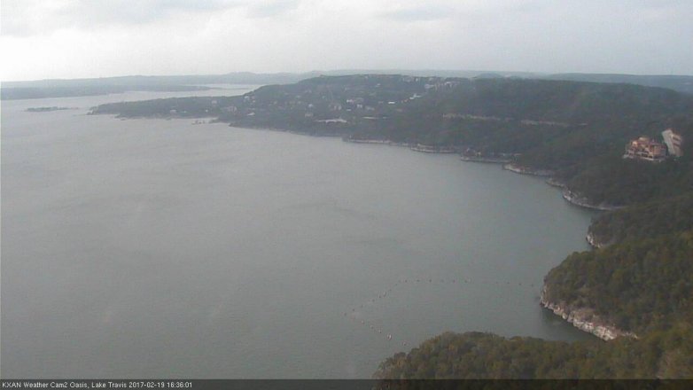 Lake Travis webcam, February 19, 2017 3:40 PM CT