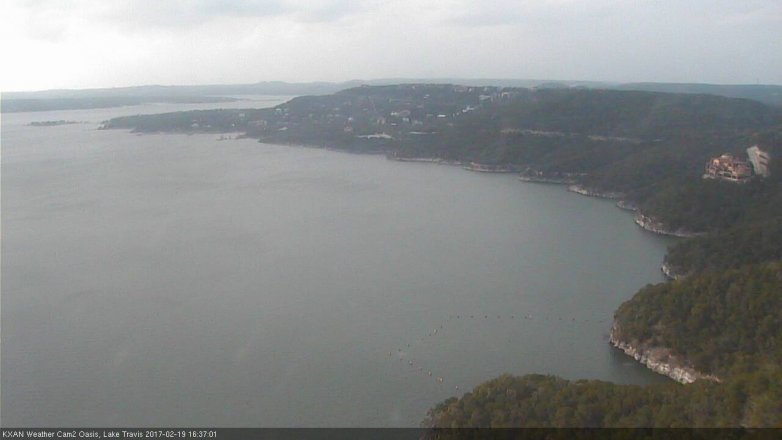 Lake Travis webcam, February 19, 2017 3:45 PM CT