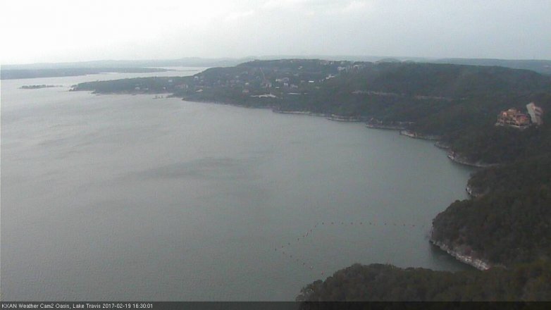 Lake Travis webcam, February 19, 2017 4:00 PM CT