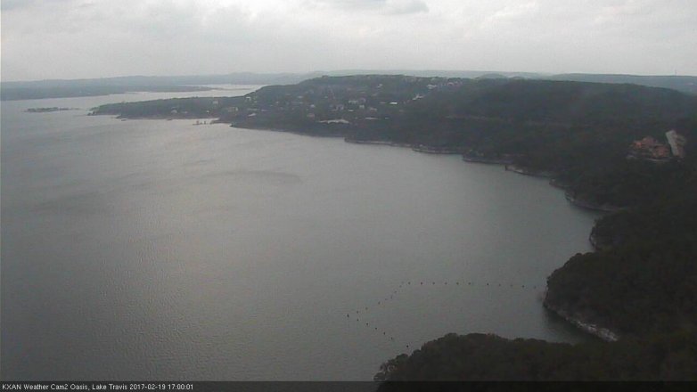 Lake Travis webcam, February 19, 2017 4:15 PM CT