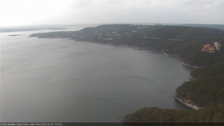 Lake Travis webcam, February 19, 2017 4:35 PM CT