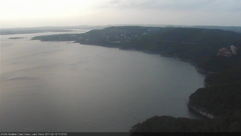 Lake Travis webcam, February 19, 2017 4:40 PM CT