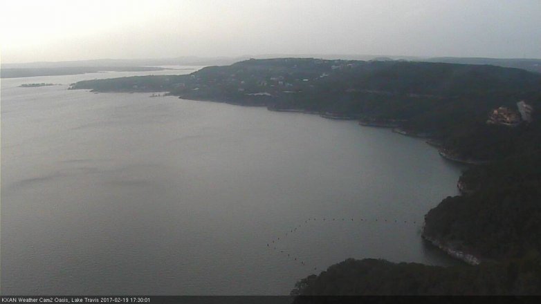 Lake Travis webcam, February 19, 2017 4:45 PM CT