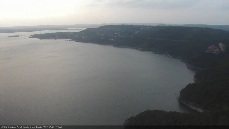 Lake Travis webcam, February 19, 2017 4:55 PM CT