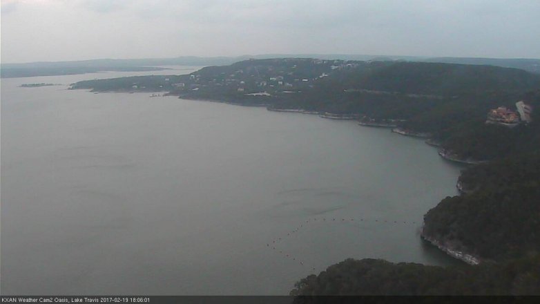 Lake Travis webcam, February 19, 2017 5:35 PM CT