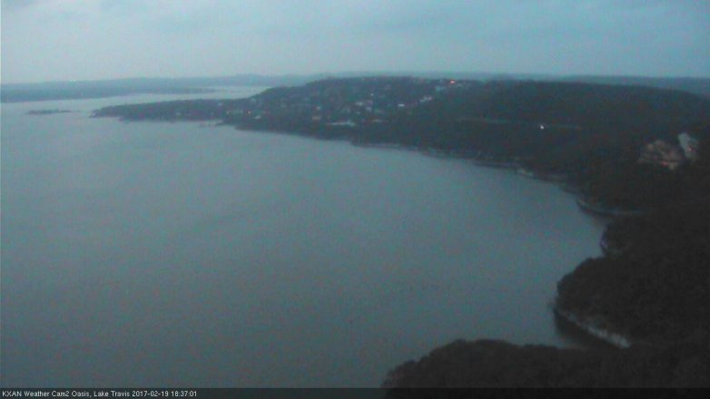 Lake Travis webcam, February 19, 2017 5:40 PM CT