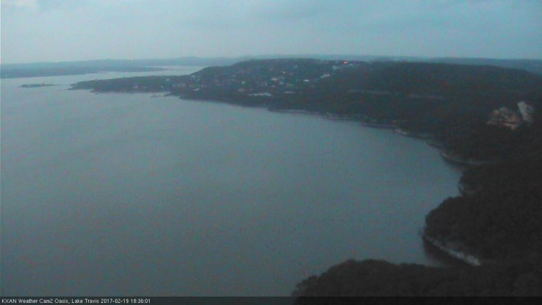Lake Travis webcam, February 19, 2017 5:50 PM CT