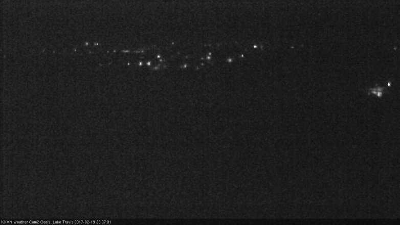 Lake Travis webcam, February 19, 2017 7:30 PM CT