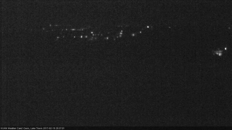 Lake Travis webcam, February 19, 2017 8:00 PM CT