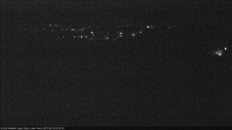 Lake Travis webcam, February 19, 2017 8:15 PM CT