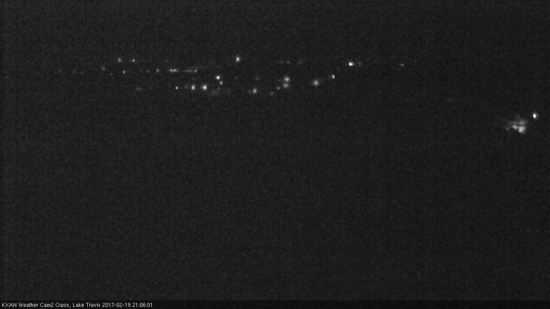 Lake Travis webcam, February 19, 2017 8:35 PM CT